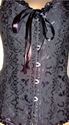 Picture of Black Satin Corset size 10 (L) with FREE matcing thong